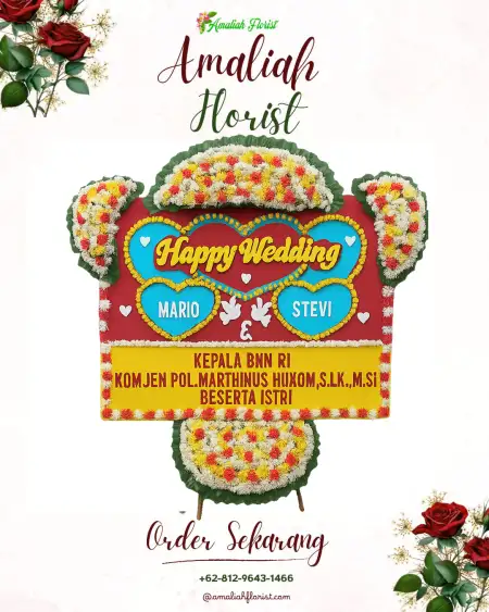 Papan Bunga Pernikahan Slambur